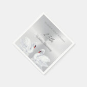 スワンズカスタムシルバー結婚25周年 スタンダードカクテルナプキン (角)