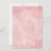 スワンズカラーほこりっぽいピンクローズテーマ結婚 招待状 (裏面)