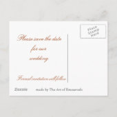 スワンズピンクカードで日付を保存 案内ポストカード (裏面)