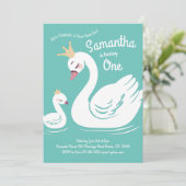 スワンズ可愛い1歳の誕生日パーティー 招待状 (スタンド正面)