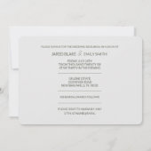 スワンズ結婚リハーサルディナー招待状 招待状 (裏面)