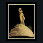 "スワンダンサー"ナンニアールデコプリント ポスター<br><div class="desc">ジョバンニ素晴らしナンニによるプリント「スワン・ダンサー」と題し、1923年のコニャック広告に当初は使用された。このプリントは11x14および16x20のサイズで利用可能である。12x16の狭いプリントも利用可能である。</div>