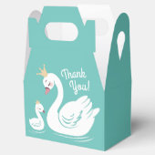 スワンバースデーパーティーティール(緑がかった色) フェイバーボックス (オープン)