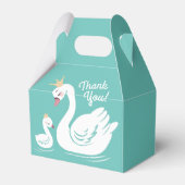 スワンバースデーパーティーティール(緑がかった色) フェイバーボックス (正面サイド)