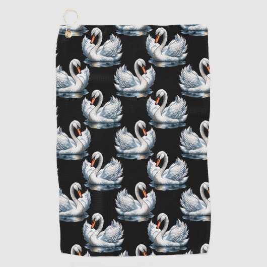 スワンバーズパターンデザイン ゴルフタオル (正面)