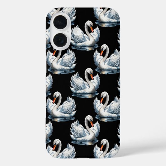 スワンバーズパターンデザイン Case-Mate iPhoneケース (裏面)