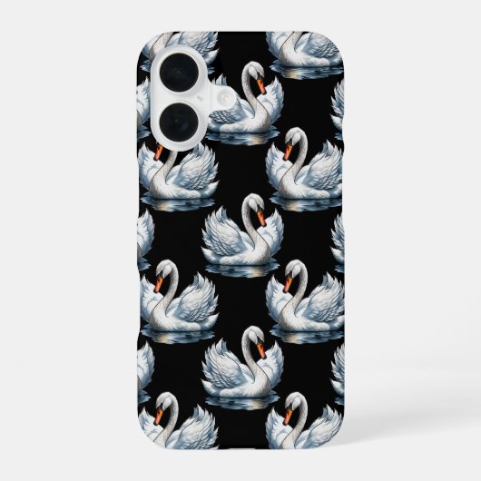 スワンバーズパターンデザイン iPhone 16ケース (裏面)