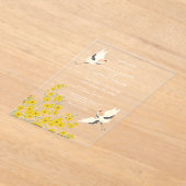 スワンバーズパラダイス春花模様結婚ズ アクリル招待状 (レイダウン)