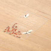 スワンバーズパラダイス春花模様結婚ズ アクリル招待状 (レイダウン)