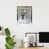 スワンバードラバーお祝い生涯写真葬式 ポスター (ホームオフィス)