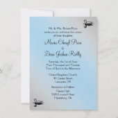 スワンパウダーブルー結婚式招待状 招待状 (正面)