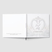 スワンパーソナライズされた結婚ズゲストブック ゲストブック (全面)