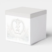 スワンパーソナライズされた結婚式の引き出物箱 フェイバーボックス (裏面サイド)