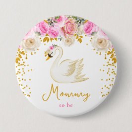 スワンピンクと金ゴールドバラママへ 缶バッジ