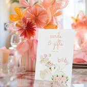 スワンピンク赤ちゃんシャワーギフト&カード 台座サイン