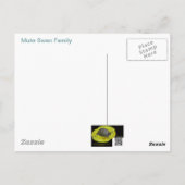 スワンファミリーをミュート ポストカード (裏面)