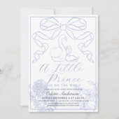 スワンブルートイレデジュイボーイベビーシャワー 招待状 (正面)