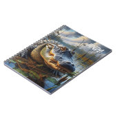 スワンプスパイラル写真ノートブック 巨大なワニ ノートブック (左側)