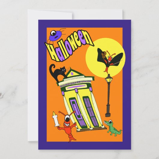 スワンプモンスター ケイジャン ハロウィン 招待状 (正面)