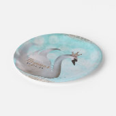 スワンプリンセスグリッターおとぎ話バースデーパーティー ペーパープレート (アングル)