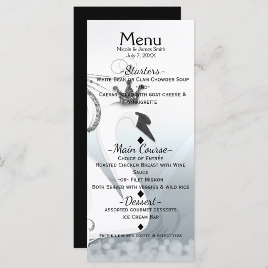 スワンプリンセスシルバー&ホワイトのエレガントメカスタムニュー メニュー (正面/裏面)