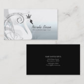 スワンプリンセスシルバー&ホワエレガントイトカスタムシック 名刺 (正面/裏面)