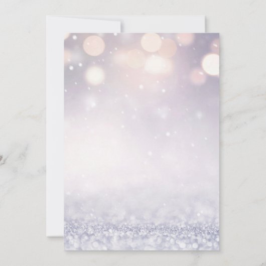 スワンプリンセスピンクグリッター |女の子の赤ちゃんシャワー 招待状 (裏面)