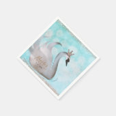 スワンプリンセスフェイク金ゴールドグリッターおとぎ話パーティー スタンダードカクテルナプキン (角)