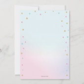 スワンプリンセスプールパーティー誕生日ガールフローティ 招待状 (裏面)