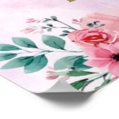 スワンプリンセスベビーシャワーウェルカムサイン ポスター (角)