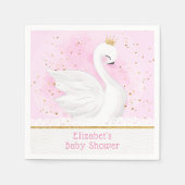 スワンプリンセスベビーシャワーパーティーナプキン スタンダードカクテルナプキン (正面)