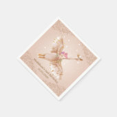 スワンプリンセスベビーシャワーパーティー スタンダードカクテルナプキン (角)