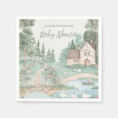 スワンプリンセスベビーシャワー スタンダードカクテルナプキン (正面)