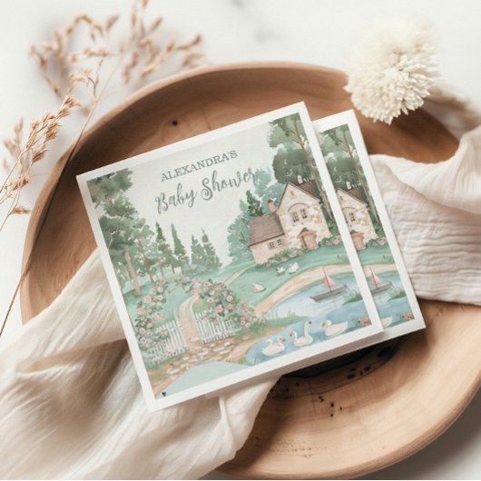 スワンプリンセスベビーシャワー スタンダードカクテルナプキン