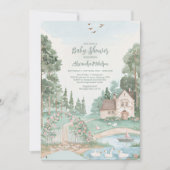 スワンプリンセスベビーシャワー 招待状 (正面)