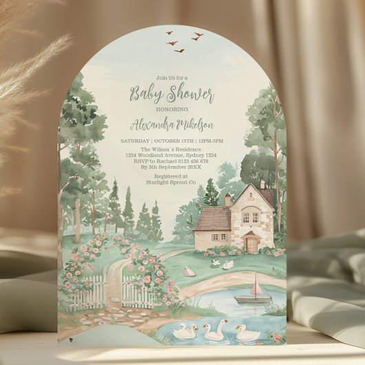 スワンプリンセスベビーシャワー 招待状