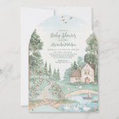 スワンプリンセスベビーシャワー 招待状 (正面)