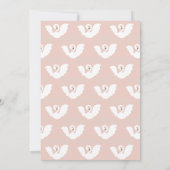 スワンプリンセスモダンブルーガール誕生日 招待状 (裏面)