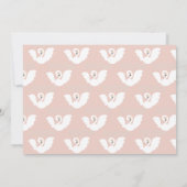 スワンプリンセスモダンブルーガール1stバースデーフォト 招待状 (裏面)