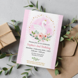 スワンプリンセス誕生日パーティーへの招待 招待状