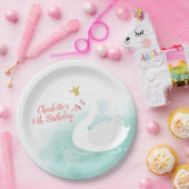 スワンプリンセス誕生日プレートスワンレイク ペーパープレート (パーティー)
