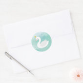 スワンプリンセス誕生日封筒用シールスワンレイク ラウンドシール (封筒)