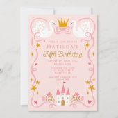 スワンプリンセス誕生日 招待状 (正面)