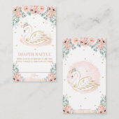 スワンプリンセス赤面ピンクフローラおむつラッフル エンクロージャーカード (正面/裏面)