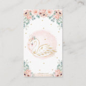 スワンプリンセス赤面ピンクフローラブックスベビー エンクロージャーカード (裏面)