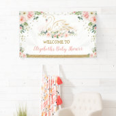 スワンプリンセス赤面ピンクフローラベイビーガールバックドロップ 横断幕 (インサイチュ)