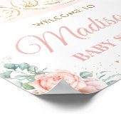 スワンプリンセス赤面フローラベビーシャワーウェルカム ポスター (角)