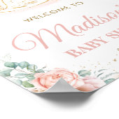 スワンプリンセス赤面フローラベビーシャワーウェルカム ポスター (角)