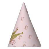 スワンプリンセス金ゴールドグリッタークラウンバースデーパーティー パーティーハット (右)