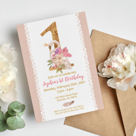 スワンプリンセス1st誕生日招待状 招待状